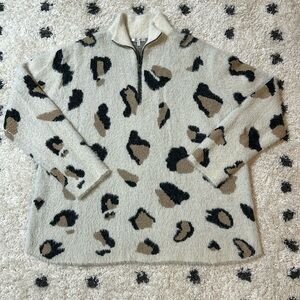 JODIFL Womens Cheetah Print Sweater | Size 2X